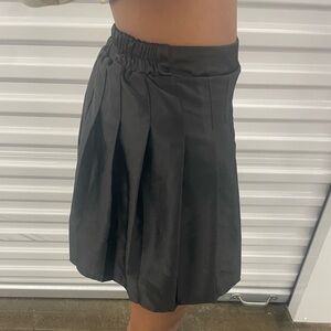 Black Pleated Women's Skirt